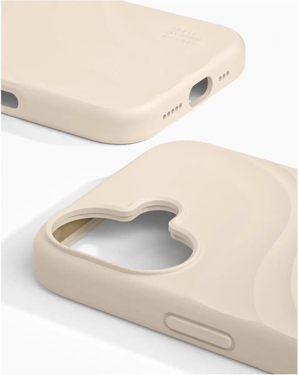 iDeal of Sweden Soft Swirl Silicone Hoes iPhone 16 - Beige - afbeelding 4 van 5