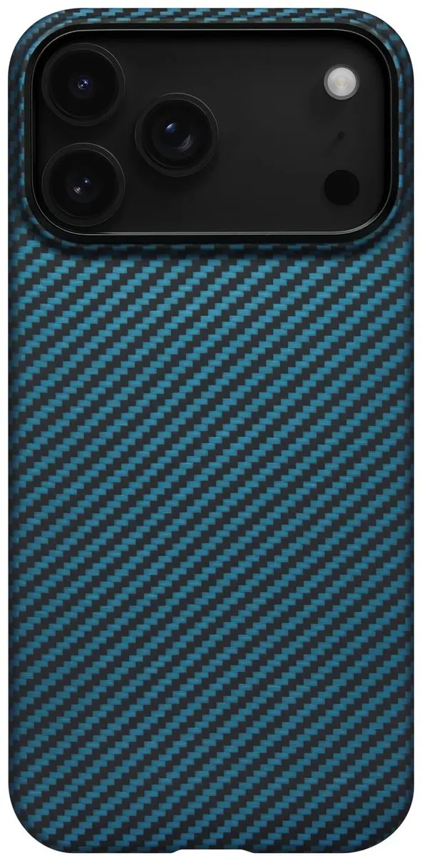 Pitaka Ultra-Slim Hoesje iPhone 17 Pro - 600D Aramidevezel - Blauw Grijs - afbeelding 4 van 6