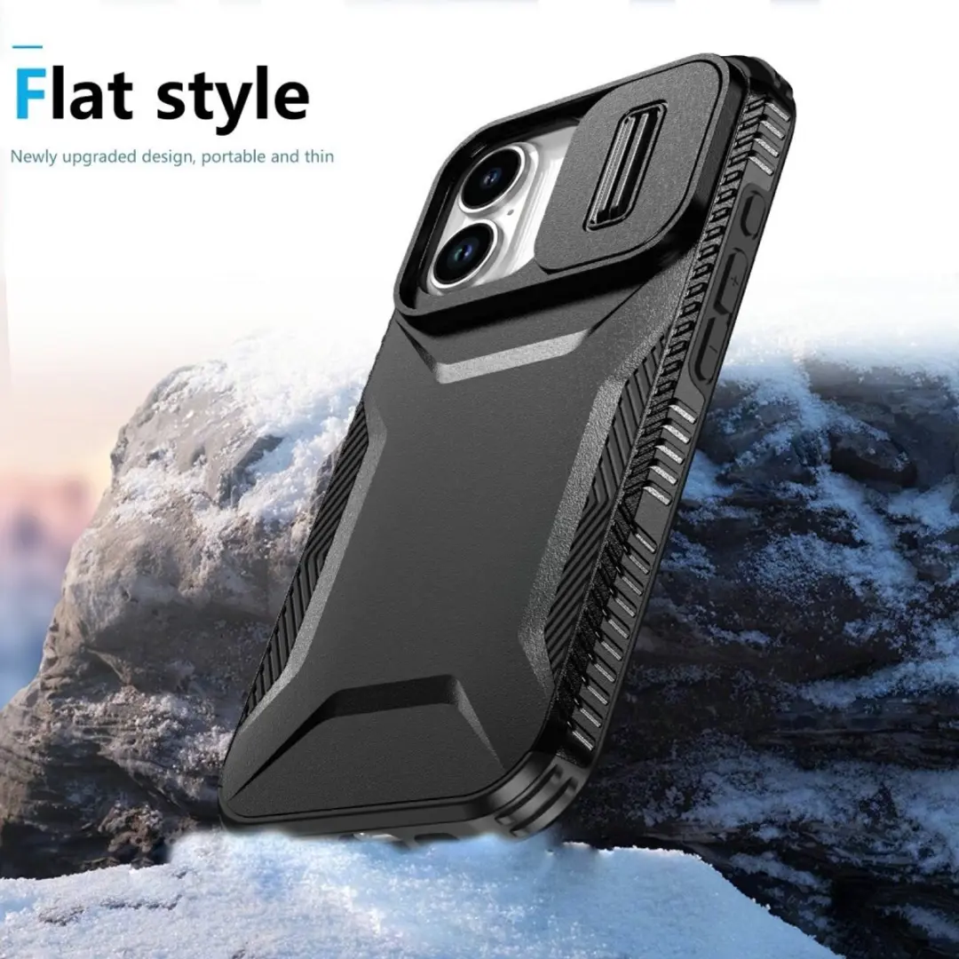 Selected Hoesje iPhone 17 Back Cover Camera Slider - Zwart - afbeelding 2 van 6