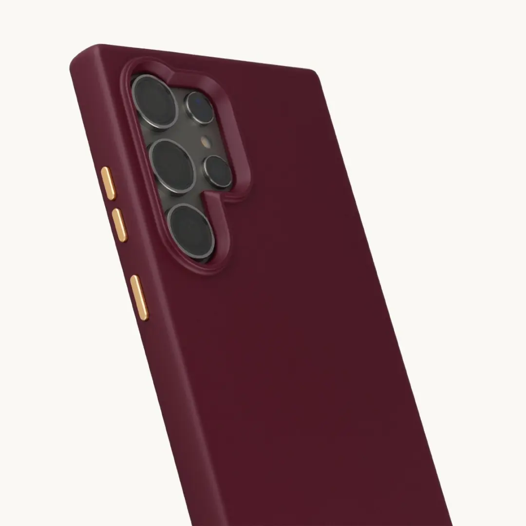 Selencia Rivièra Backcover Hoesje S24 Ultra - Bold Burgundy - afbeelding 2 van 6