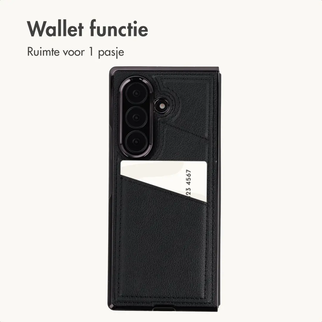 Imoshion Hoesje Samsung Galaxy Z Fold8 Ultra - Kunstleren Backcover Zwart - afbeelding 3 van 6