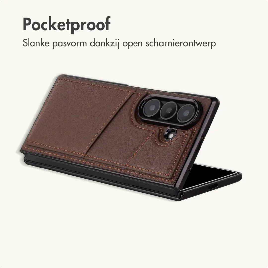 Imoshion Hoesje Samsung Galaxy Z Fold8 Ultra - Kunstleren Backcover Donkerbruin - afbeelding 4 van 6
