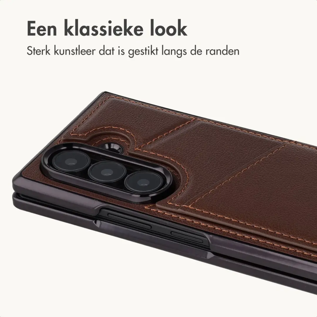 Imoshion Hoesje Samsung Galaxy Z Fold8 Ultra - Kunstleren Backcover Donkerbruin - afbeelding 2 van 6