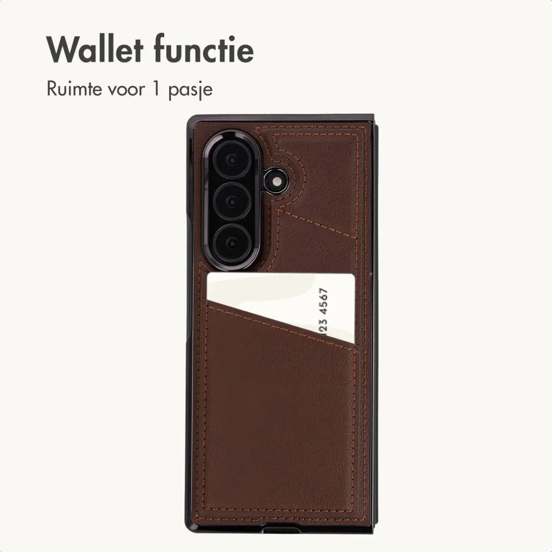 Imoshion Hoesje Samsung Galaxy Z Fold8 Ultra - Kunstleren Backcover Donkerbruin - afbeelding 3 van 6