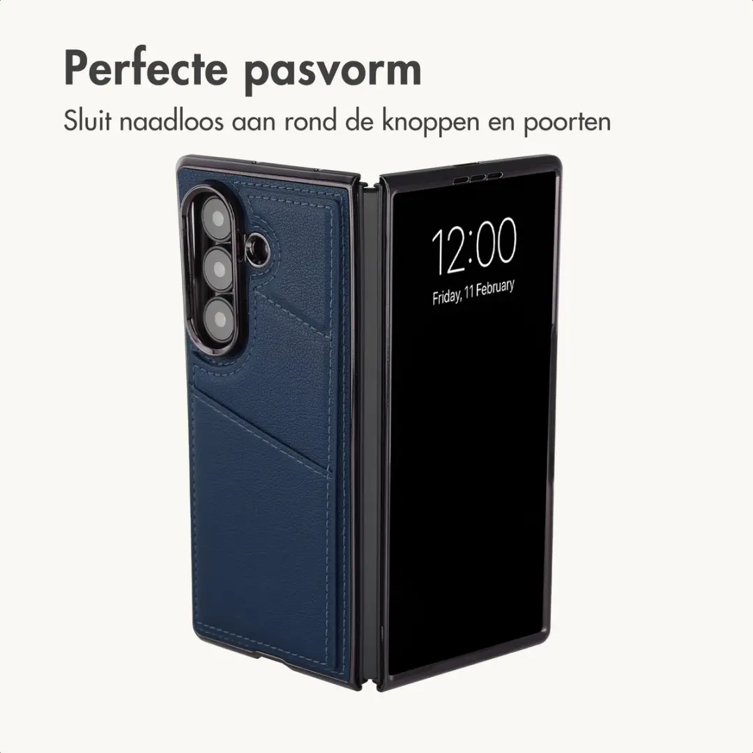 Imoshion Hoesje Samsung Galaxy Z Fold8 Ultra - Kunstleren Backcover Donkerblauw - afbeelding 6 van 6