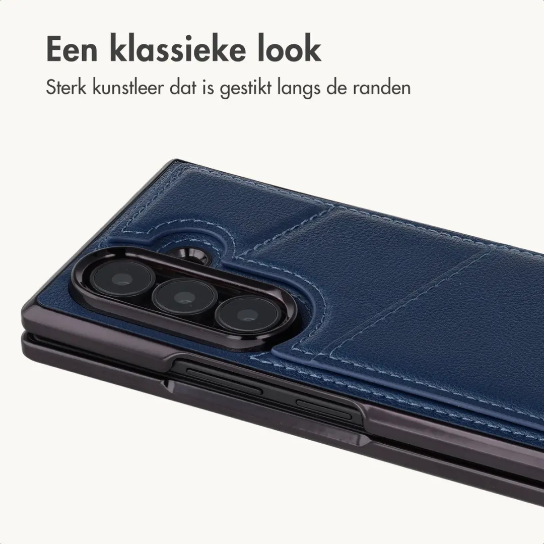 Imoshion Hoesje Samsung Galaxy Z Fold8 Ultra - Kunstleren Backcover Donkerblauw - afbeelding 2 van 6