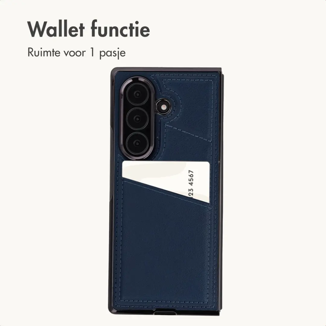 Imoshion Hoesje Samsung Galaxy Z Fold8 Ultra - Kunstleren Backcover Donkerblauw - afbeelding 3 van 6