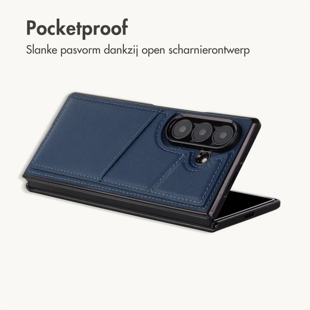 Imoshion Hoesje Samsung Galaxy Z Fold8 Ultra - Kunstleren Backcover Donkerblauw - afbeelding 4 van 6