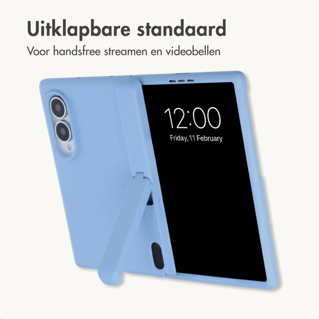 Imoshion Hoesje Samsung Galaxy Z Fold8 Lichtblauw - Backcover met Stand - afbeelding 2 van 6