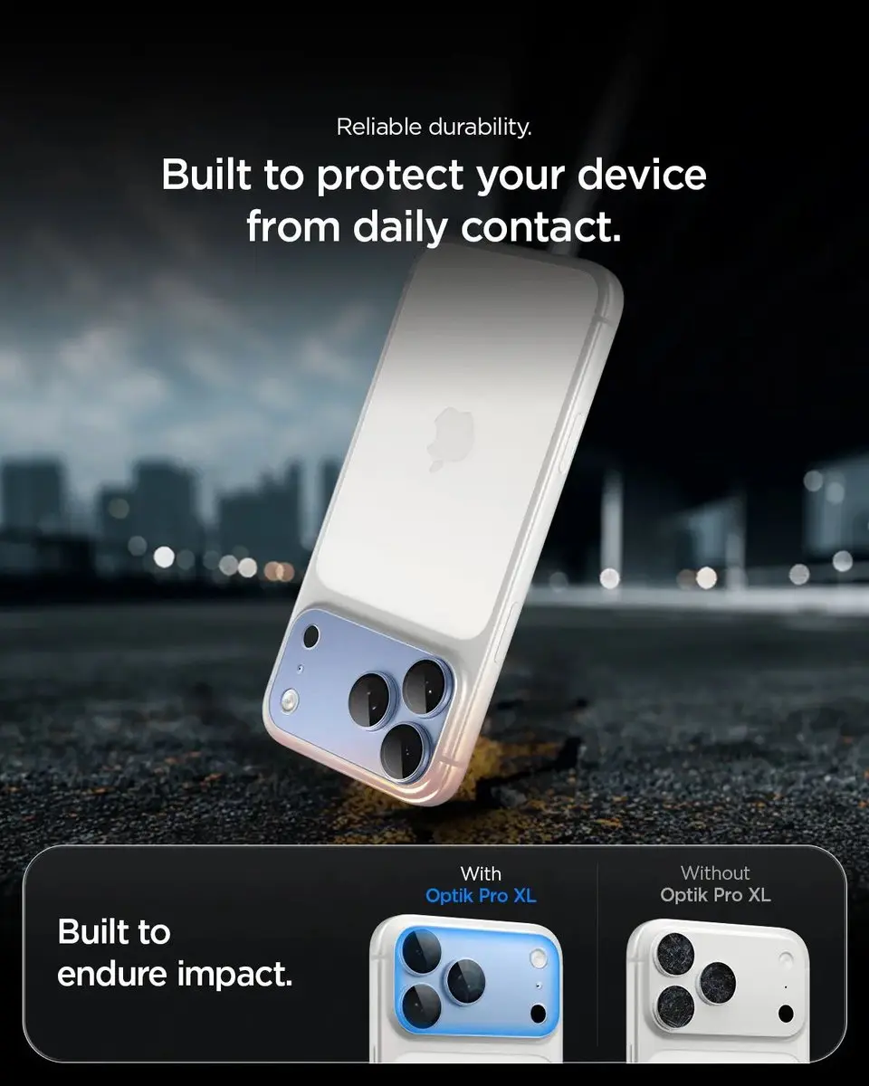 Spigen AGL12037 Camera Beschermer - iPhone 18 Pro - 9H Glas - Lichtblauw - afbeelding 2 van 6