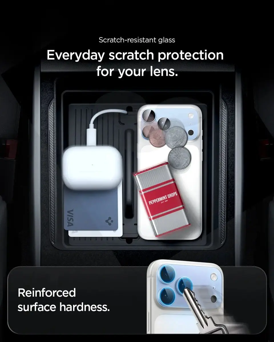 Spigen AGL12038 Camera Beschermer Glas - iPhone 18 Pro - Zilver - afbeelding 6 van 6