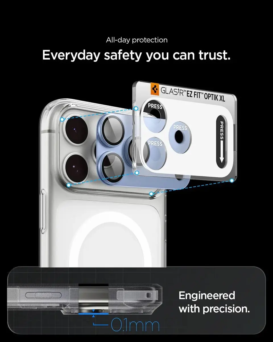 Spigen AGL12041 Glas Beschermer iPhone 18 Pro Max - 9H - Lichtblauw - afbeelding 3 van 6