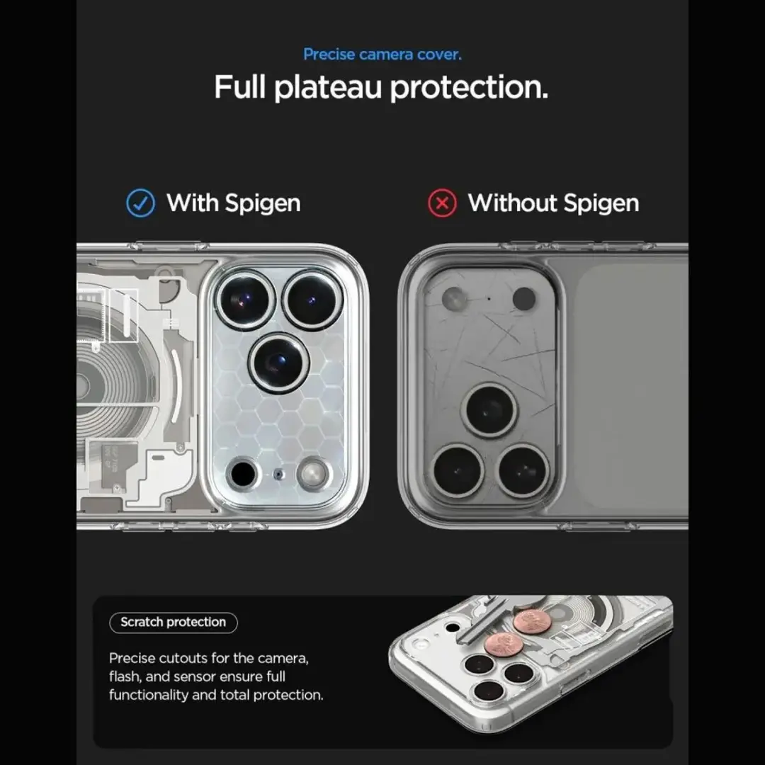 Spigen Ultra Hybrid MagFit Hoesje ACS12127 - iPhone 17/18 Pro Max - Transparant - afbeelding 5 van 6