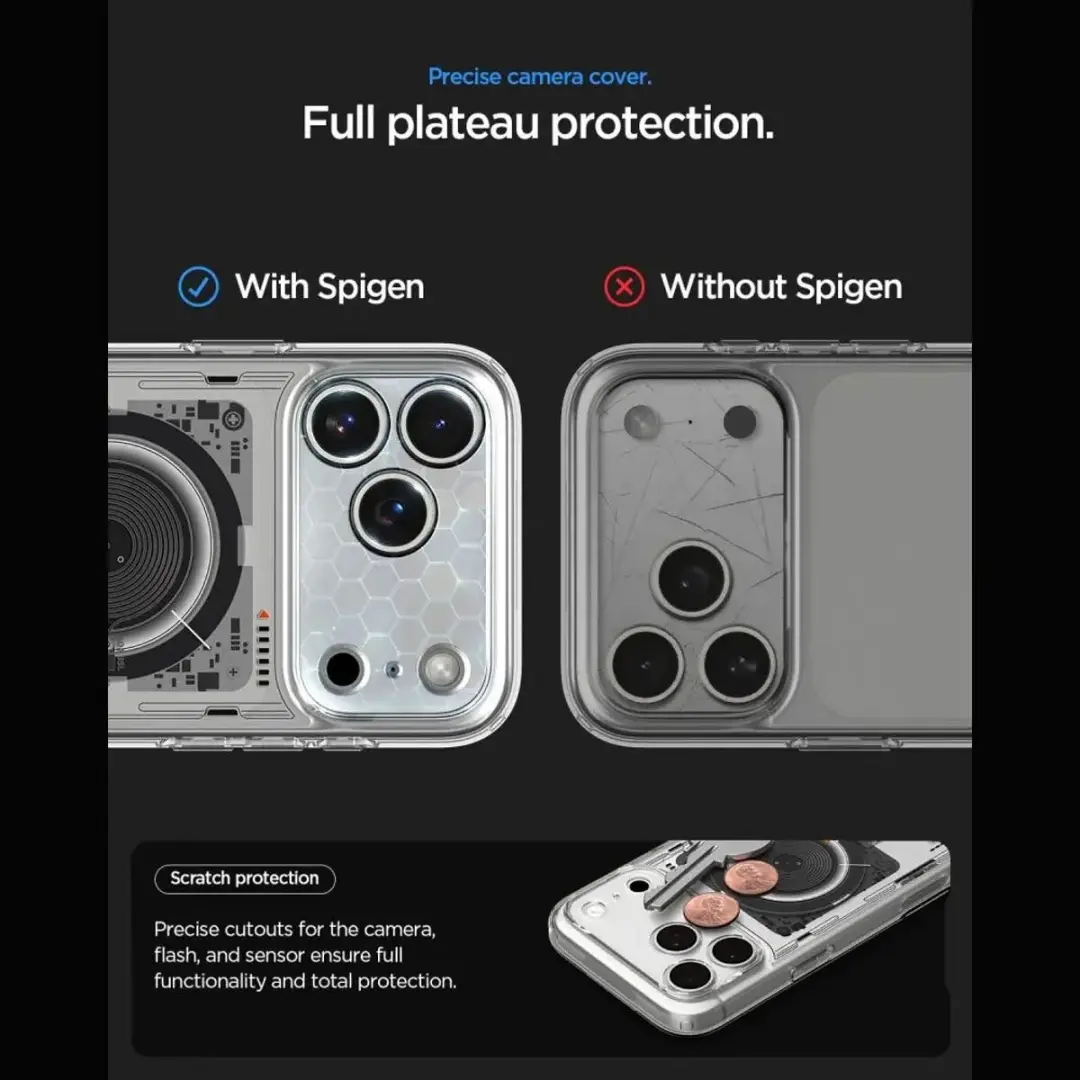 Spigen Ultra Hybrid MagFit Hoesje ACS12129 - iPhone 18/17 Pro Max - Transparant - afbeelding 4 van 6