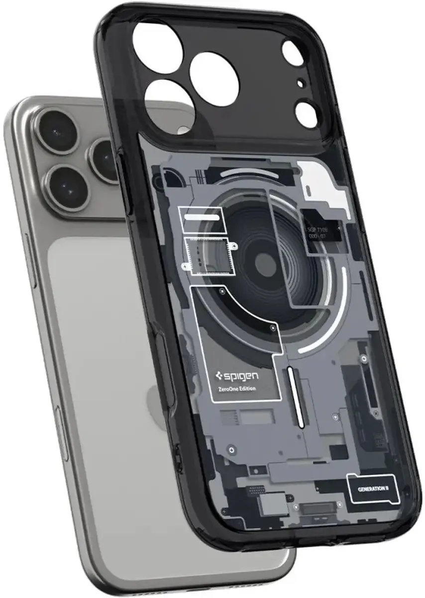 Spigen Ultra Hybrid MagFit ACS12128 Hoesje - iPhone 17/18 Pro Max - Zwart - afbeelding 5 van 6