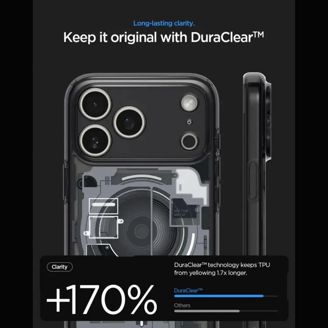 Spigen Ultra Hybrid MagFit ACS12128 Hoesje - iPhone 17/18 Pro Max - Zwart - afbeelding 4 van 6