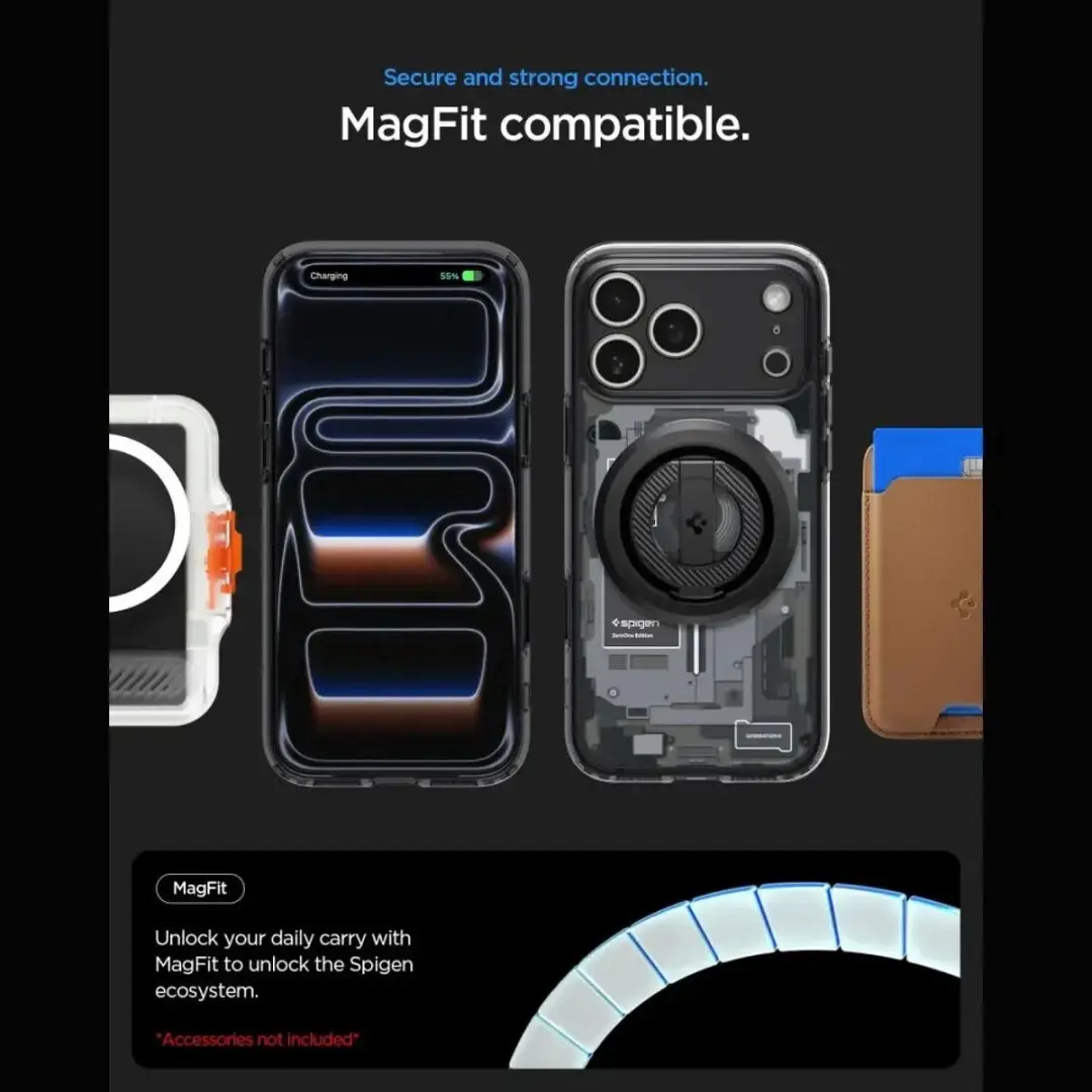 Spigen Ultra Hybrid MagFit ACS12128 Hoesje - iPhone 17/18 Pro Max - Zwart - afbeelding 6 van 6
