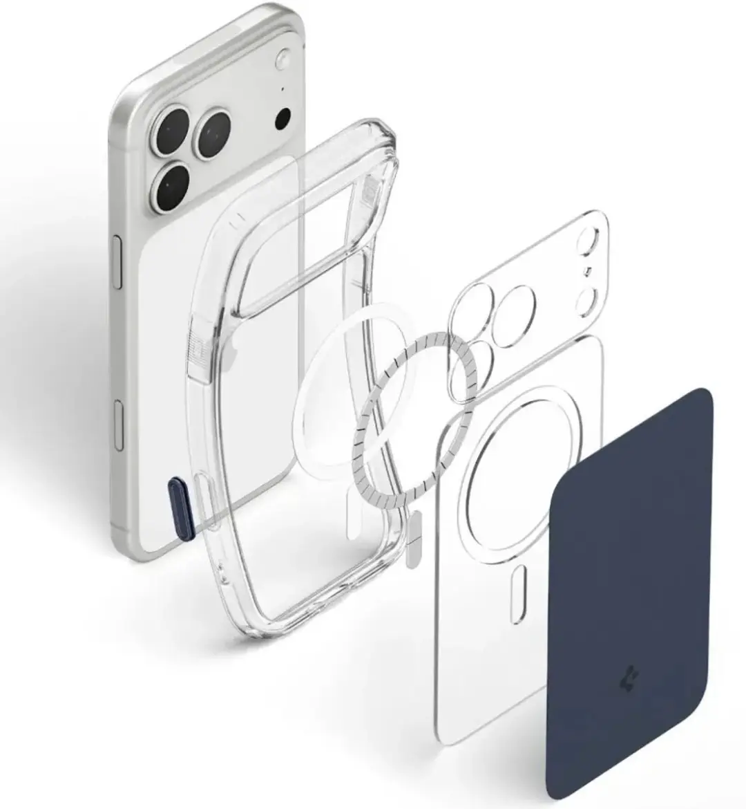 Spigen Ultra Hybrid T MagFit ACS12135 Hoesje - Matte Blauw - afbeelding 6 van 6