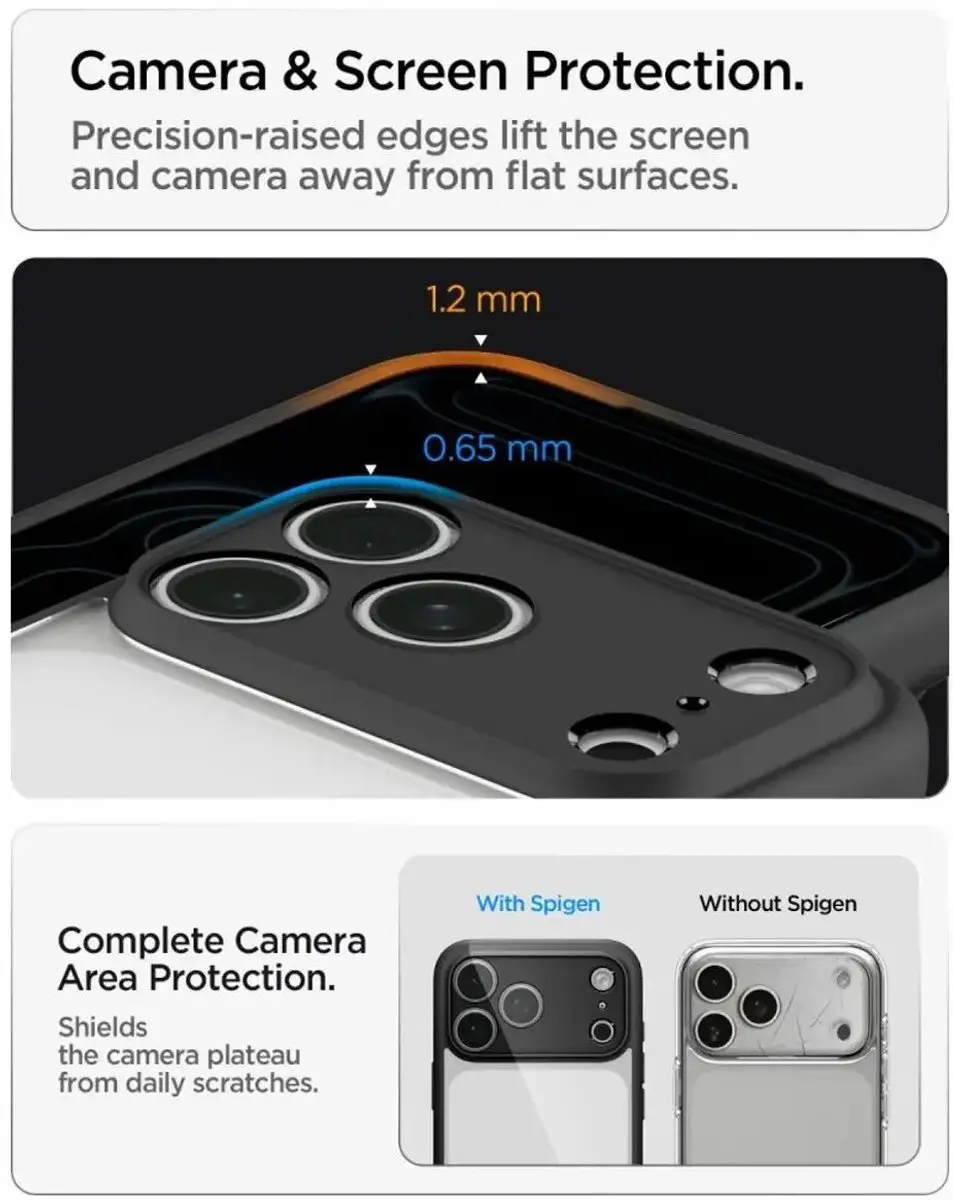 Spigen Ultra Hybrid Hoesje ACS12154 - iPhone 17/18 Pro - Zwart - afbeelding 5 van 6