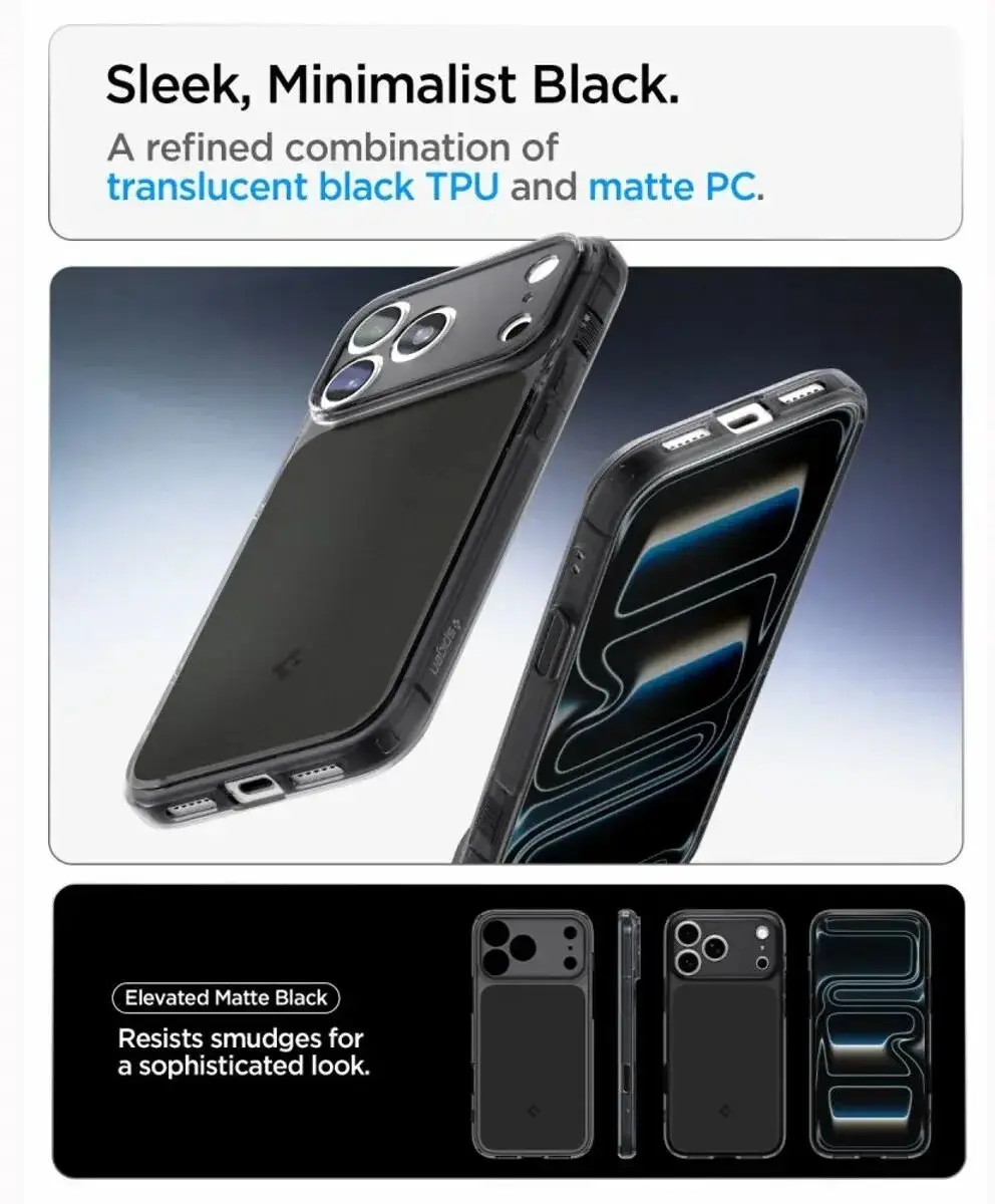 Spigen Ultra Hybrid T MagFit ACS12171 Hoesje - iPhone 17/18 Pro - Zwart - afbeelding 3 van 6