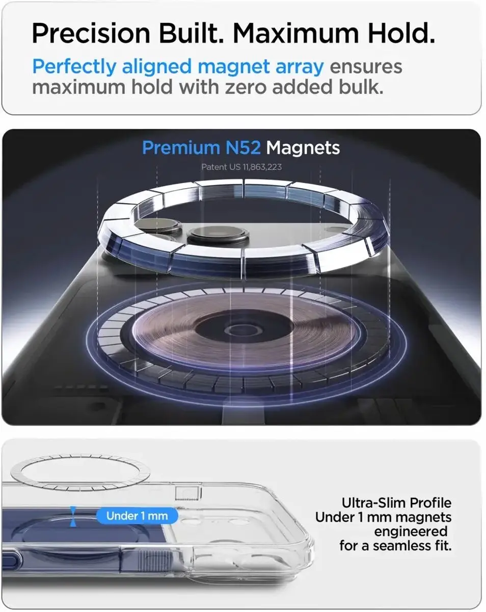 Spigen Ultra Hybrid T MagFit iPhone 18 Pro/17 Pro Hoesje - Blauw - ACS12172 - afbeelding 5 van 6
