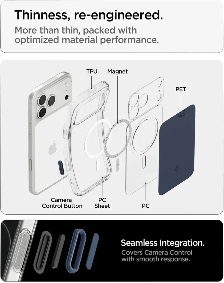Spigen Ultra Hybrid T MagFit iPhone 18 Pro/17 Pro Hoesje - Blauw - ACS12172 - afbeelding 6 van 6