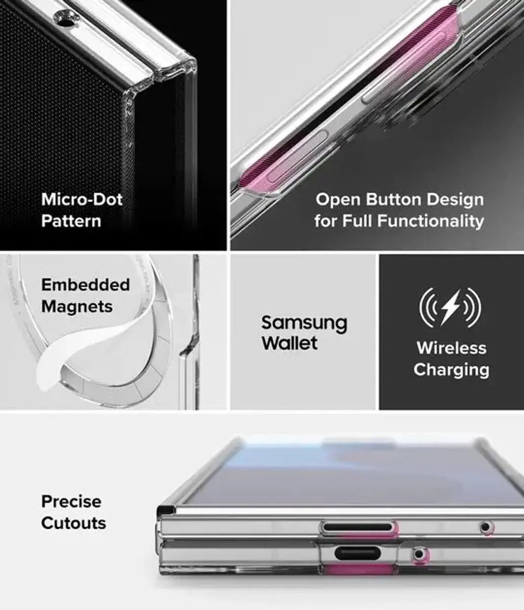 Ringke Slim Magnetic Hoesje Samsung Galaxy Z Fold8 Ultra - Transparant - afbeelding 5 van 6