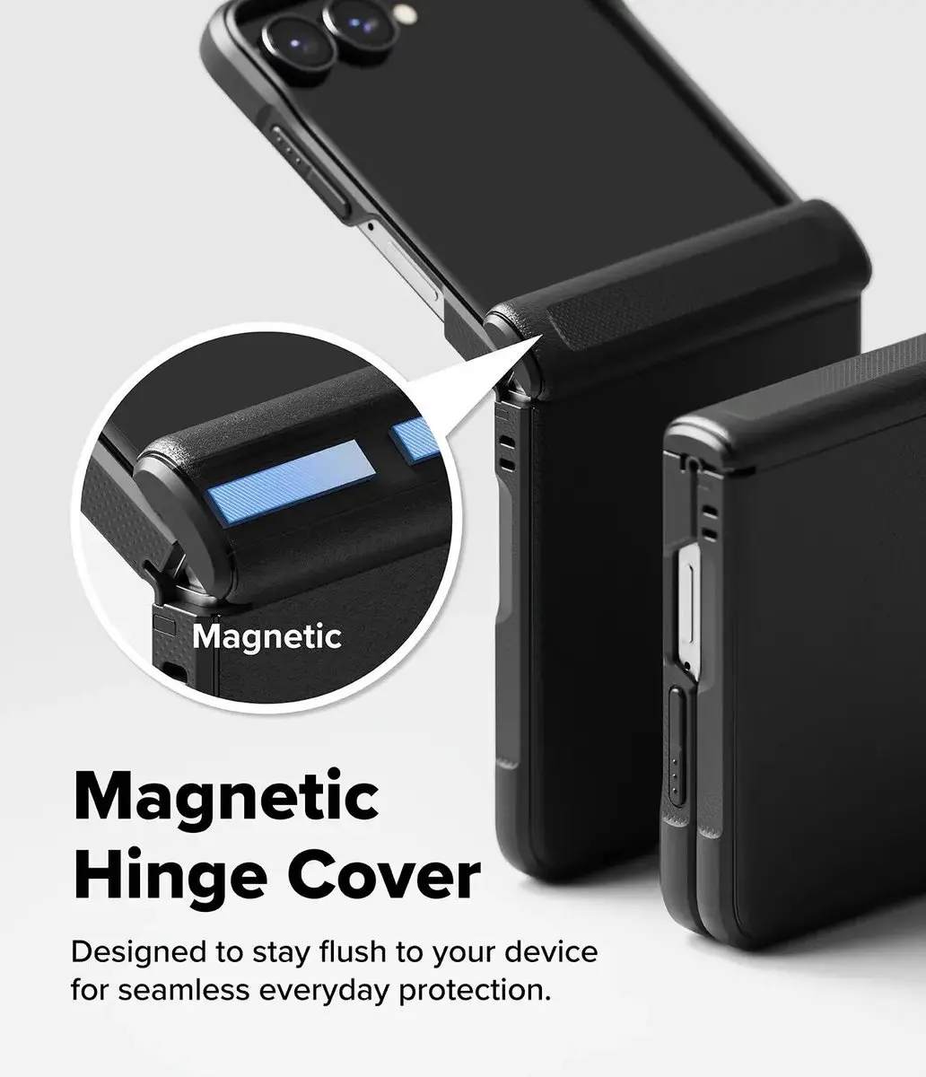 Ringke Onyx Flap Magnetic Hoesje Zwart - Samsung Galaxy Z Flip8 - afbeelding 4 van 6