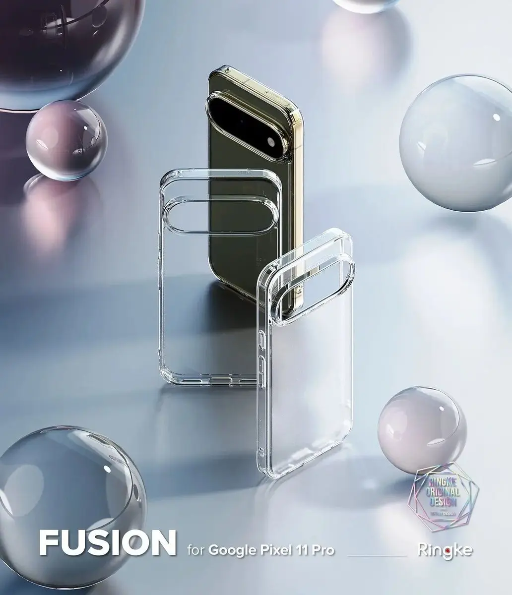 Ringke Fusion Hoesje Google Pixel 11 Pro - Antikrascoating - Matte Transparant - afbeelding 5 van 6