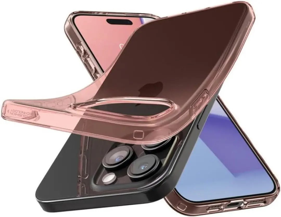 Spigen Crystal Flex Hoesje iPhone 15 Pro Max - Roze Transparant - ACS06445 - afbeelding 6 van 6