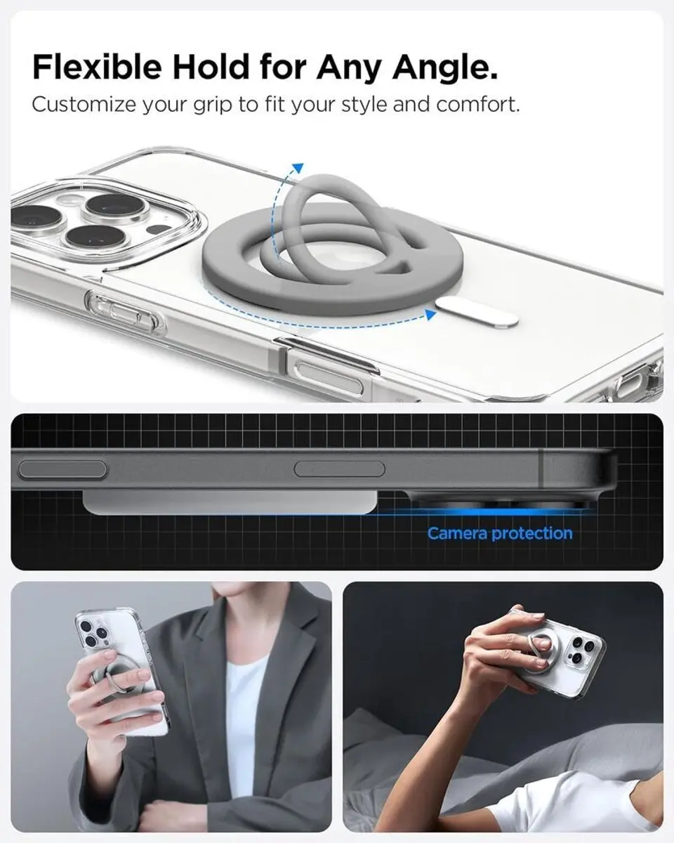 Spigen Dual Pop MagSafe Telefoonhouder 8809971237178 - Grijs - afbeelding 4 van 6