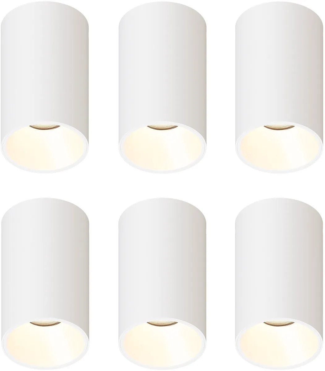 LEDVION 6x LED Opbouwspot Rond Ø80mm