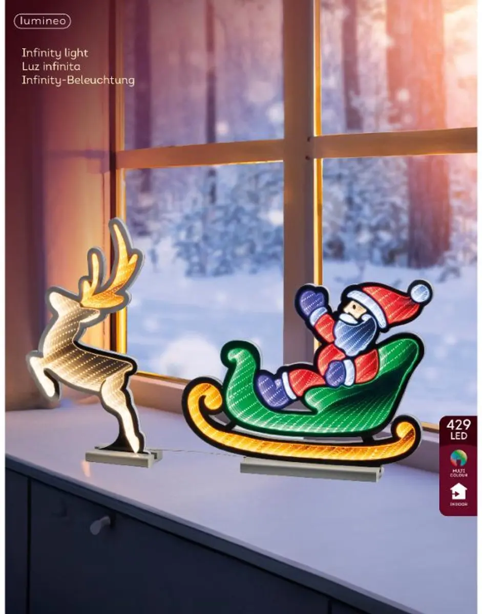 Lumineo LED Infinity Lights Slee 44,5cm - Koel & Warm Wit