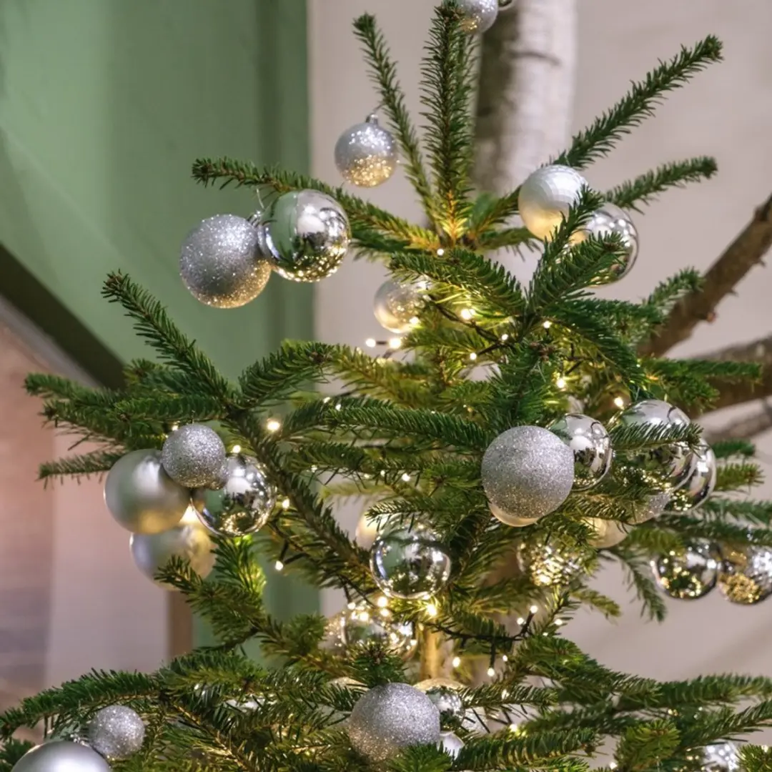 Decoris Kerstballenset Zilver - 100 Stuks - afbeelding 4 van 6