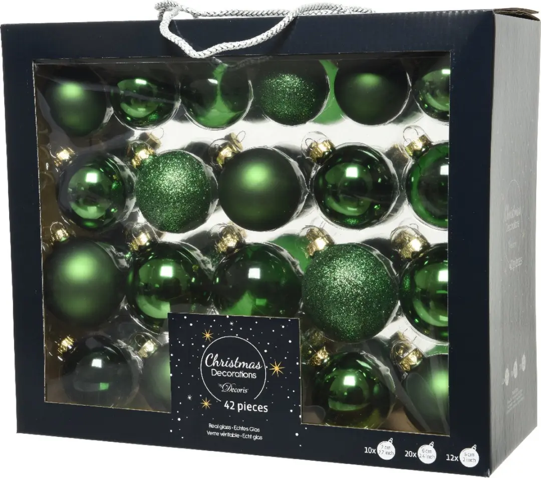 Decoris Kerstballen Set 42-delig
