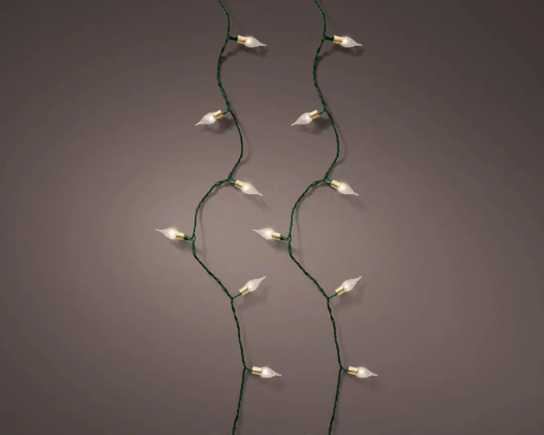 Lumineo Kerstverlichting 120LED Vintage - 1190cm Groen Warm Wit