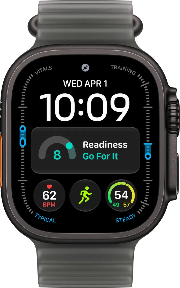 Apple Watch Ultra 4 49mm - Zwart titanium - Ocean - afbeelding 2 van 6