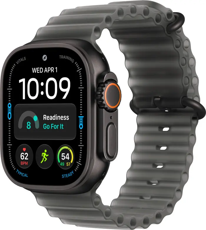 Apple Watch Ultra 4 49mm - Zwart titanium - Ocean