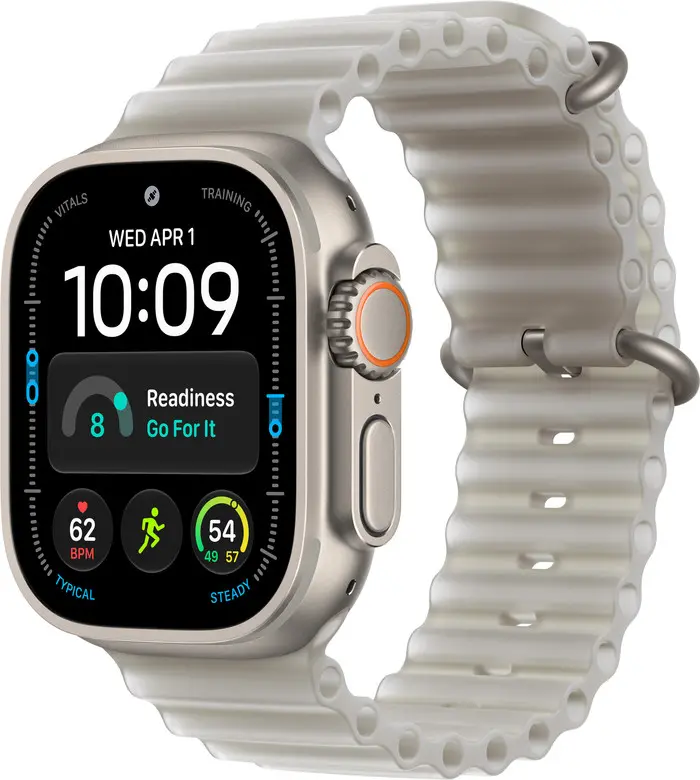 Apple Watch Ultra 4 49mm - Naturel titanium - Ocean - afbeelding 2 van 7