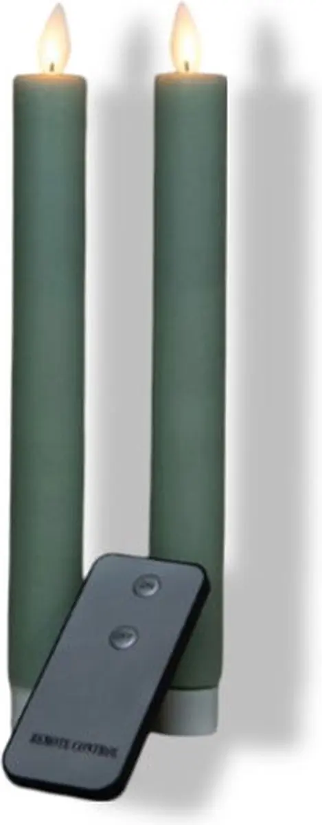 Anna's Collection Led Dinerkaarsen 2 Stuks - Jade Groen