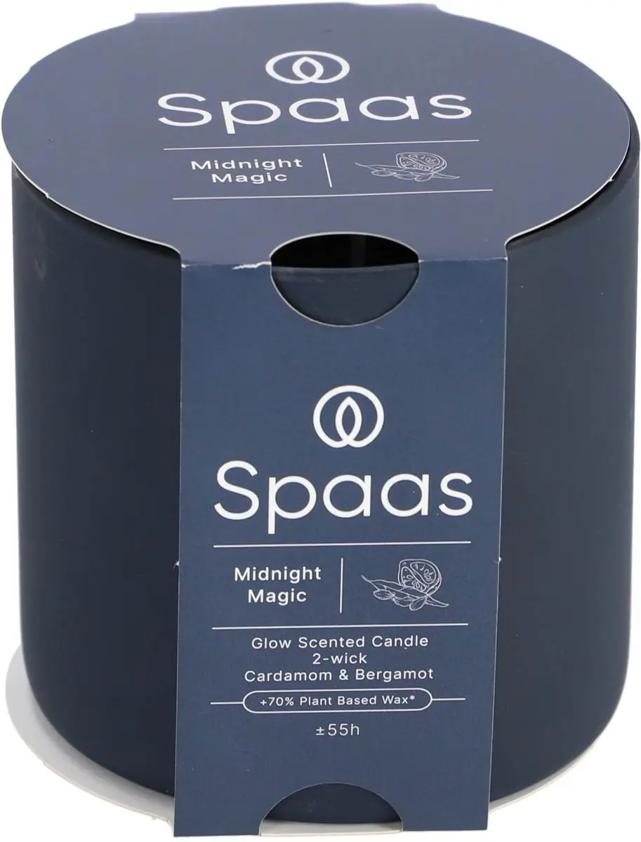Spaas Geurkaars Midnight Magic - 2-lont 55 uur
