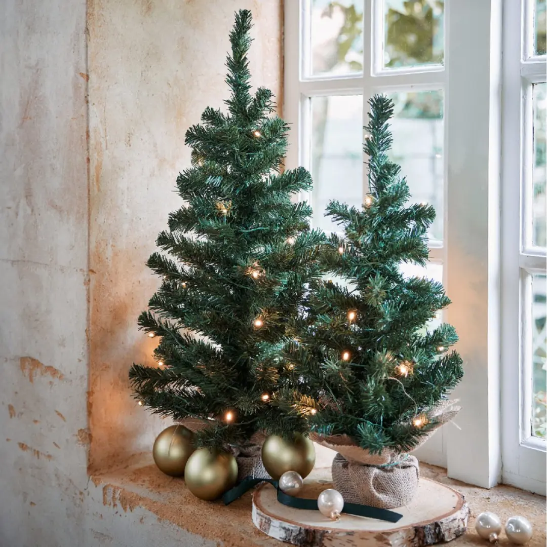 Decoris Everlands Kerstboom Klein - 75cm - Jute Zak