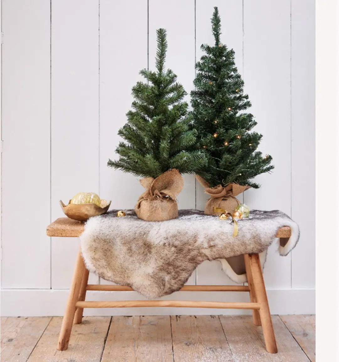Decoris Everlands Kerstboom Klein - 75cm - Jute Zak
