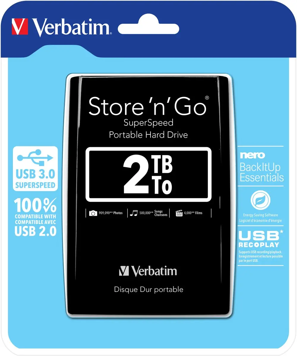 Verbatim Store 'n' Go 53177 Externe Harde Schijf 2TB