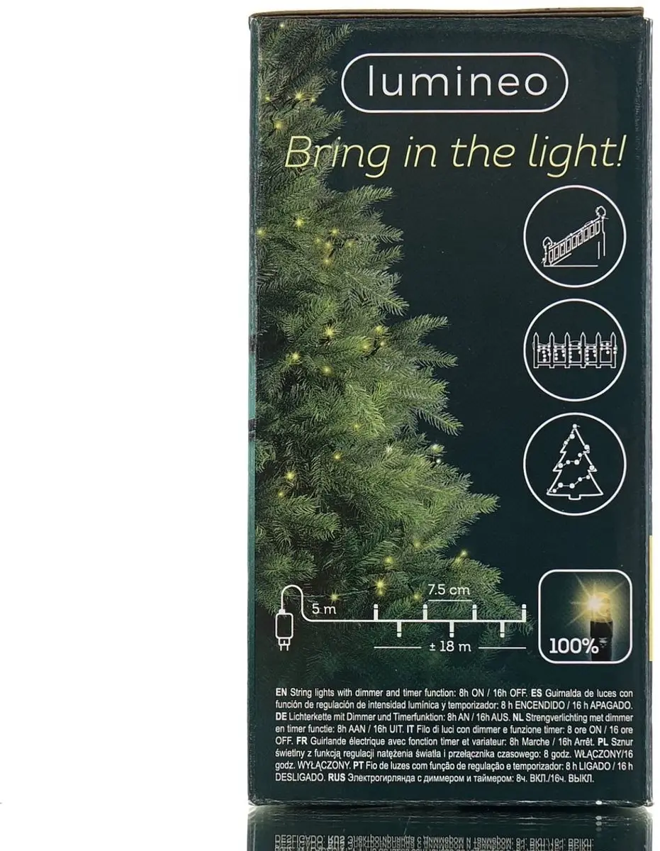 Lumineo LED Kerstverlichting Buiten 18m - 240 LED's Warm Wit 2700K
