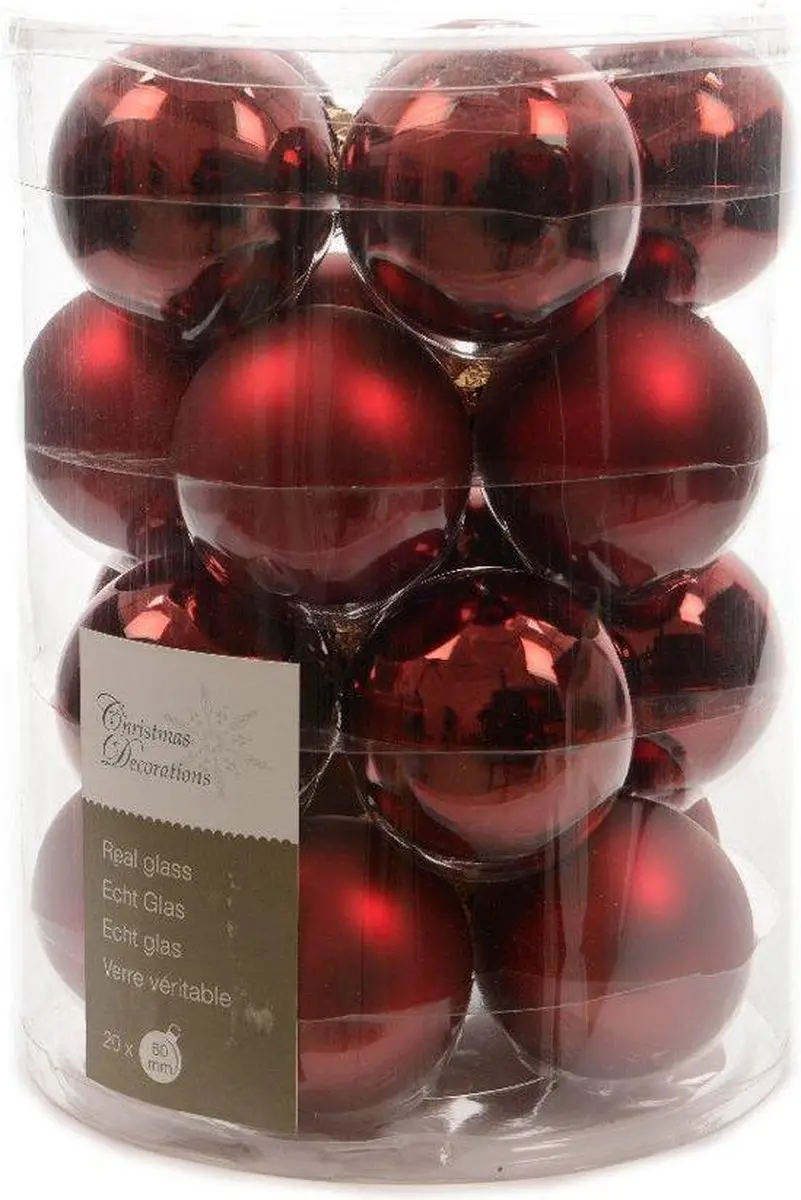 Decoris Kerstballen Ossenbloed 60mm