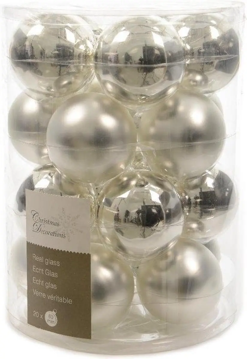 Decoris Kerstballen Zilver 60mm