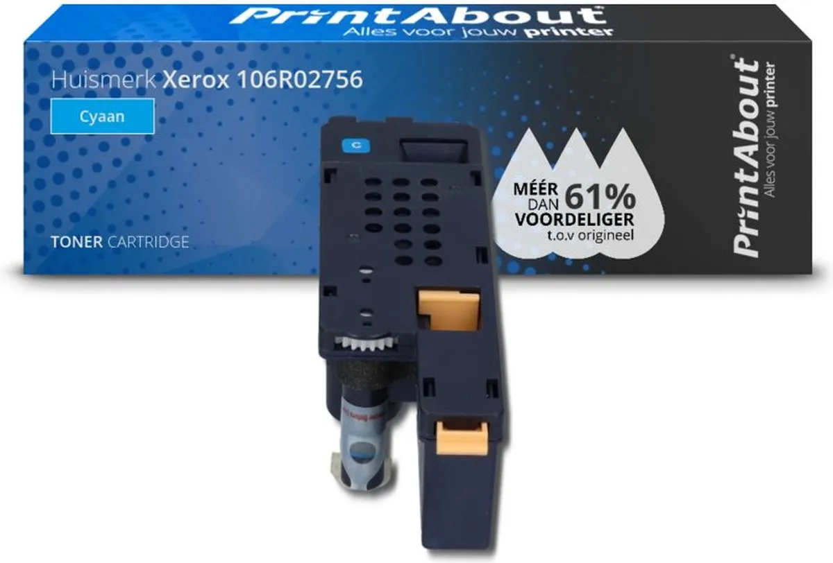 PrintAbout Huismerk 106R02756-PA Toner - Cyaan