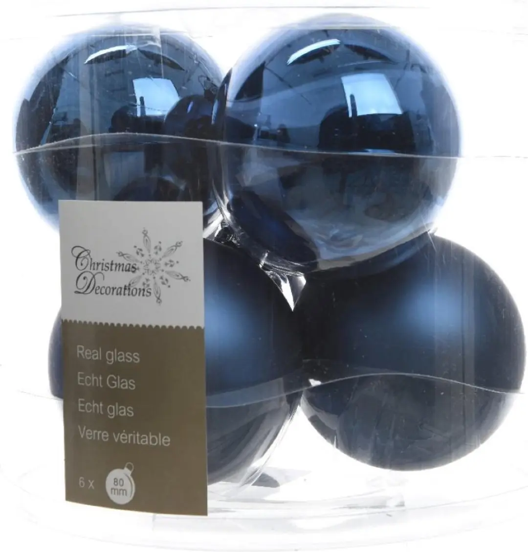Decoris Kerstbal Glas 8cm