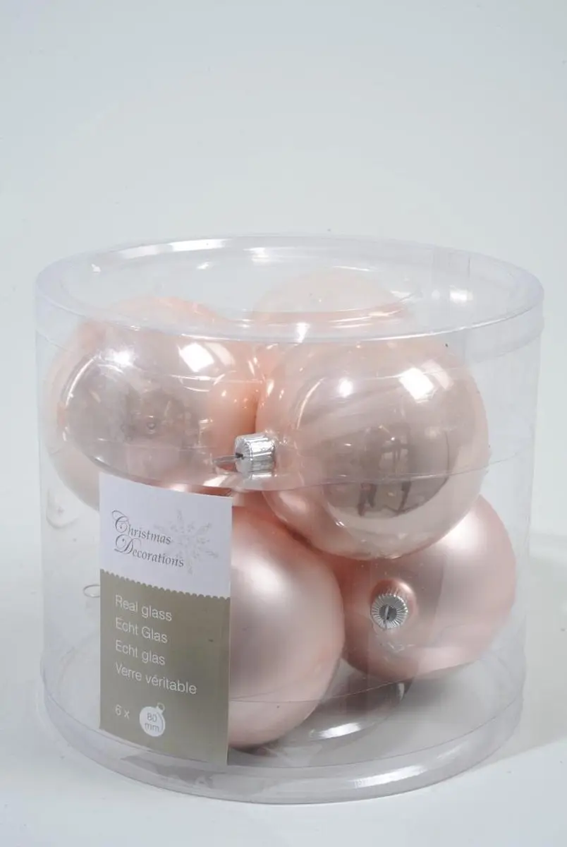 Decoris Kerstballen Glas Ø8cm